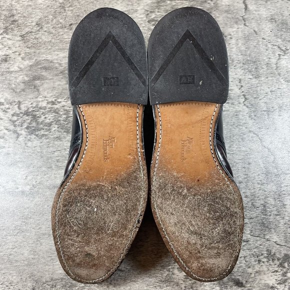 Allen Edmonds Polo Shelton Burgundy Leather Oxford Dress Shoes Sz 11.5 A Narrow - Picture 8 of 10